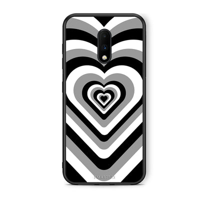 OnePlus 7 Black Hearts θήκη από τη Smartfits με σχέδιο στο πίσω μέρος και μαύρο περίβλημα | Smartphone case with colorful back and black bezels by Smartfits
