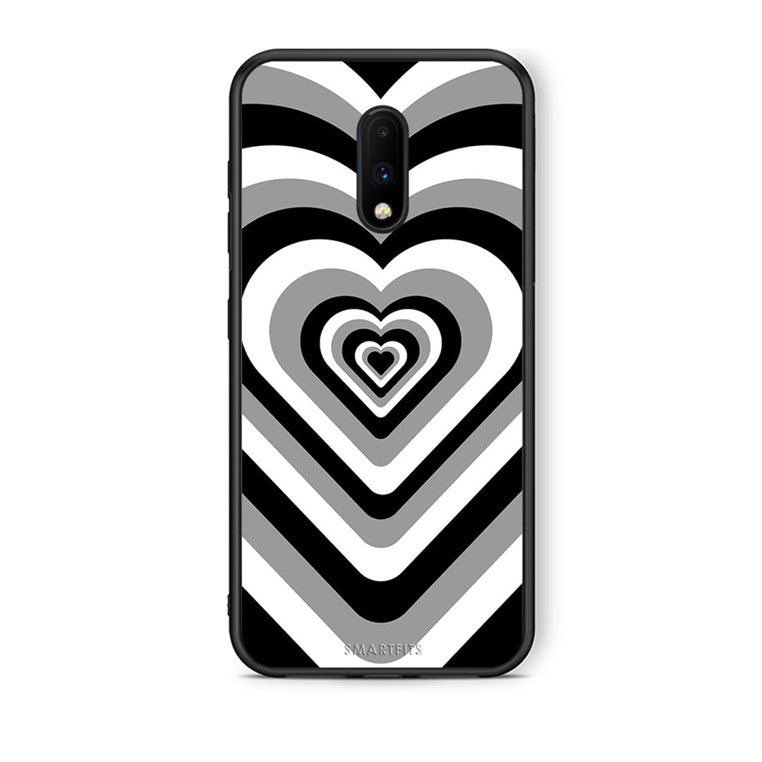 OnePlus 7 Black Hearts θήκη από τη Smartfits με σχέδιο στο πίσω μέρος και μαύρο περίβλημα | Smartphone case with colorful back and black bezels by Smartfits