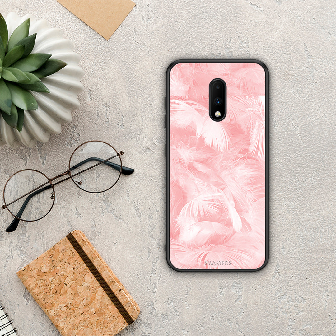 Boho Pink Feather - OnePlus 7 θήκη