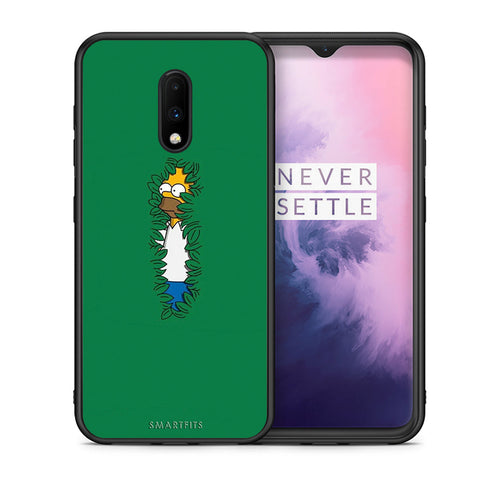 Θήκη Αγίου Βαλεντίνου OnePlus 7 Bush Man από τη Smartfits με σχέδιο στο πίσω μέρος και μαύρο περίβλημα | OnePlus 7 Bush Man case with colorful back and black bezels