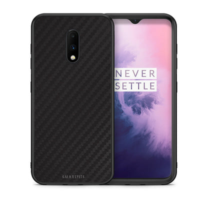 Θήκη OnePlus 7 Carbon Black από τη Smartfits με σχέδιο στο πίσω μέρος και μαύρο περίβλημα | OnePlus 7 Carbon Black case with colorful back and black bezels