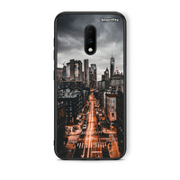 Thumbnail for OnePlus 7 City Lights θήκη από τη Smartfits με σχέδιο στο πίσω μέρος και μαύρο περίβλημα | Smartphone case with colorful back and black bezels by Smartfits