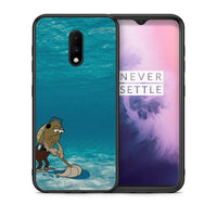 Thumbnail for Θήκη OnePlus 7 Clean The Ocean από τη Smartfits με σχέδιο στο πίσω μέρος και μαύρο περίβλημα | OnePlus 7 Clean The Ocean case with colorful back and black bezels