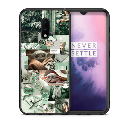 Θήκη Αγίου Βαλεντίνου OnePlus 7 Collage Dude από τη Smartfits με σχέδιο στο πίσω μέρος και μαύρο περίβλημα | OnePlus 7 Collage Dude case with colorful back and black bezels