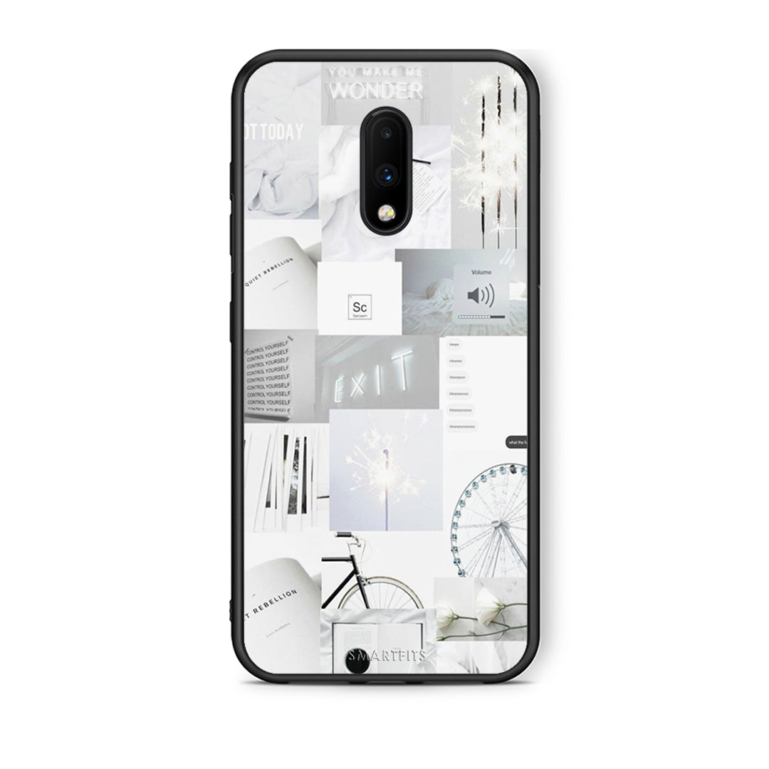 OnePlus 7 Collage Make Me Wonder Θήκη Αγίου Βαλεντίνου από τη Smartfits με σχέδιο στο πίσω μέρος και μαύρο περίβλημα | Smartphone case with colorful back and black bezels by Smartfits