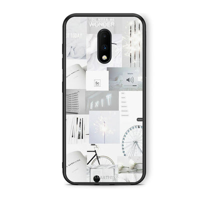OnePlus 7 Collage Make Me Wonder Θήκη Αγίου Βαλεντίνου από τη Smartfits με σχέδιο στο πίσω μέρος και μαύρο περίβλημα | Smartphone case with colorful back and black bezels by Smartfits