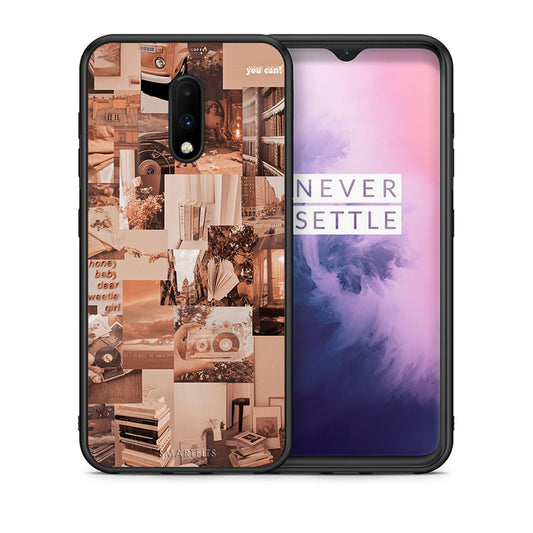 Θήκη Αγίου Βαλεντίνου OnePlus 7 Collage You Can από τη Smartfits με σχέδιο στο πίσω μέρος και μαύρο περίβλημα | OnePlus 7 Collage You Can case with colorful back and black bezels