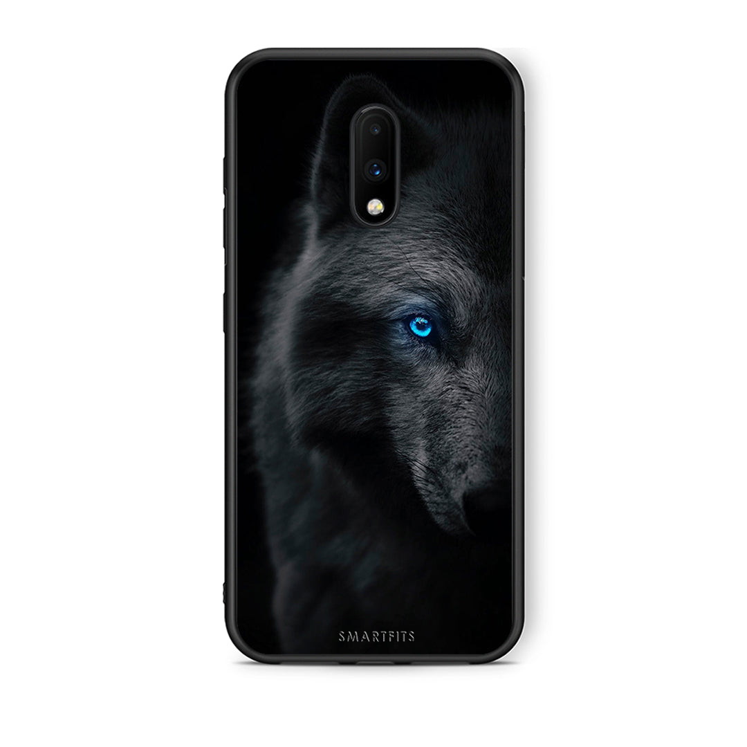 OnePlus 7 Dark Wolf θήκη από τη Smartfits με σχέδιο στο πίσω μέρος και μαύρο περίβλημα | Smartphone case with colorful back and black bezels by Smartfits