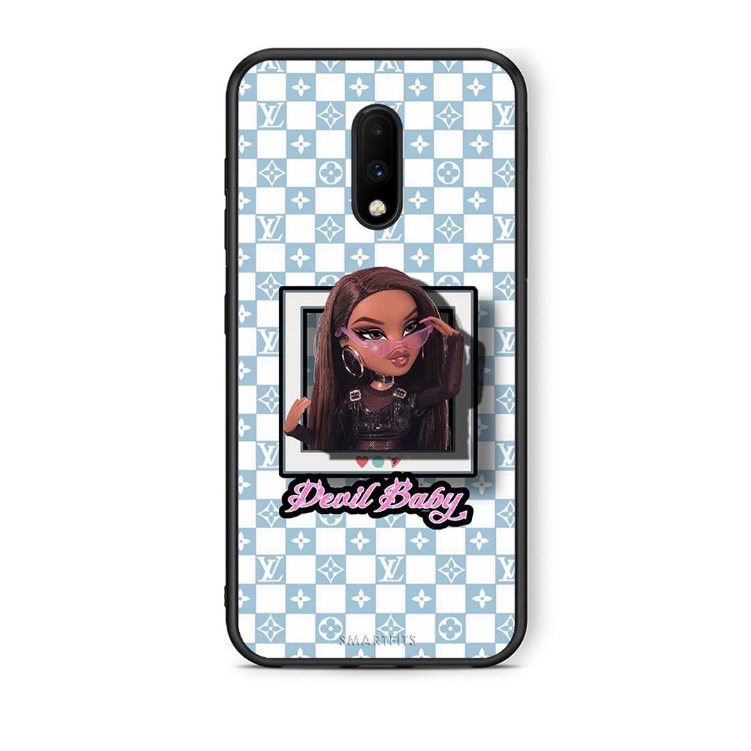 OnePlus 7 Devil Baby Θήκη Αγίου Βαλεντίνου από τη Smartfits με σχέδιο στο πίσω μέρος και μαύρο περίβλημα | Smartphone case with colorful back and black bezels by Smartfits