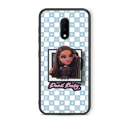 OnePlus 7 Devil Baby Θήκη Αγίου Βαλεντίνου από τη Smartfits με σχέδιο στο πίσω μέρος και μαύρο περίβλημα | Smartphone case with colorful back and black bezels by Smartfits