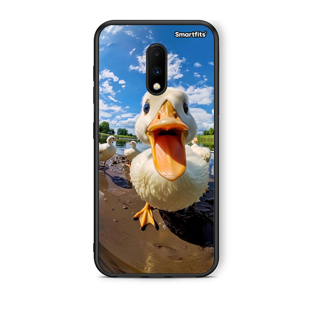 OnePlus 7 Duck Face θήκη από τη Smartfits με σχέδιο στο πίσω μέρος και μαύρο περίβλημα | Smartphone case with colorful back and black bezels by Smartfits