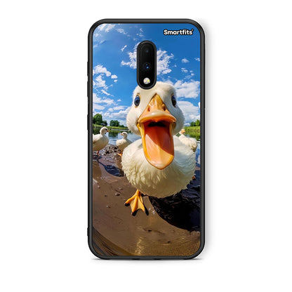 OnePlus 7 Duck Face θήκη από τη Smartfits με σχέδιο στο πίσω μέρος και μαύρο περίβλημα | Smartphone case with colorful back and black bezels by Smartfits