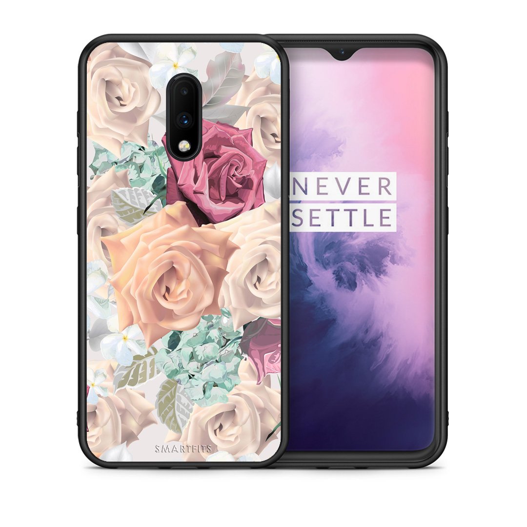 Θήκη OnePlus 7 Bouquet Floral από τη Smartfits με σχέδιο στο πίσω μέρος και μαύρο περίβλημα | OnePlus 7 Bouquet Floral case with colorful back and black bezels