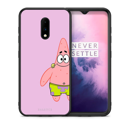 Θήκη OnePlus 7  Friends Patrick από τη Smartfits με σχέδιο στο πίσω μέρος και μαύρο περίβλημα | OnePlus 7  Friends Patrick case with colorful back and black bezels