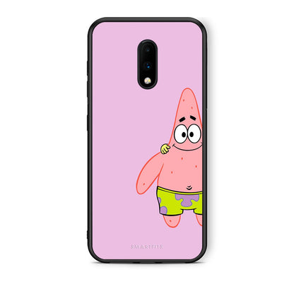 OnePlus 7  Friends Patrick θήκη από τη Smartfits με σχέδιο στο πίσω μέρος και μαύρο περίβλημα | Smartphone case with colorful back and black bezels by Smartfits