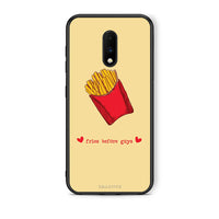 Thumbnail for OnePlus 7 Fries Before Guys Θήκη Αγίου Βαλεντίνου από τη Smartfits με σχέδιο στο πίσω μέρος και μαύρο περίβλημα | Smartphone case with colorful back and black bezels by Smartfits