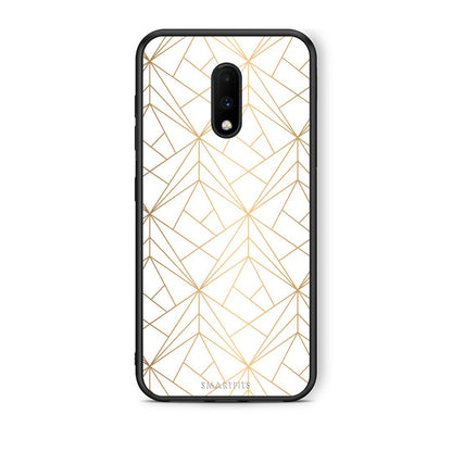 111 - OnePlus 7 Luxury White Geometric case, cover, bumper