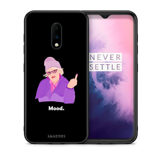 Θήκη OnePlus 7 Grandma Mood Black από τη Smartfits με σχέδιο στο πίσω μέρος και μαύρο περίβλημα | OnePlus 7 Grandma Mood Black case with colorful back and black bezels