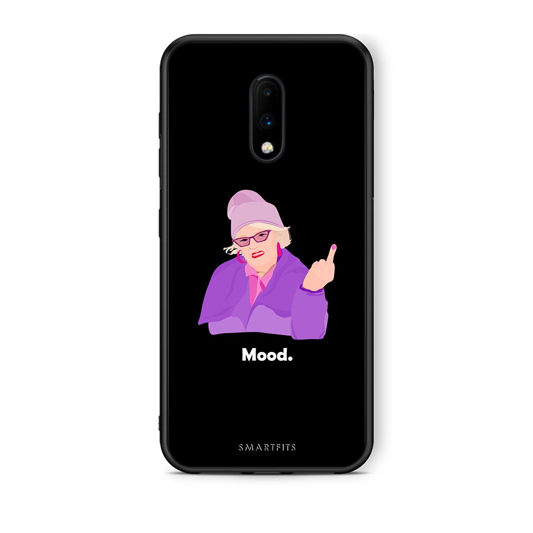 OnePlus 7 Grandma Mood Black θήκη από τη Smartfits με σχέδιο στο πίσω μέρος και μαύρο περίβλημα | Smartphone case with colorful back and black bezels by Smartfits