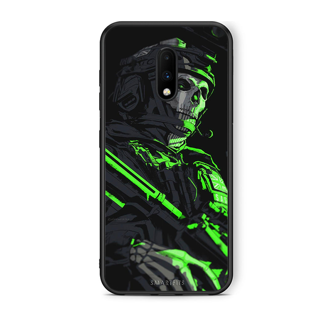 OnePlus 7 Green Soldier Θήκη Αγίου Βαλεντίνου από τη Smartfits με σχέδιο στο πίσω μέρος και μαύρο περίβλημα | Smartphone case with colorful back and black bezels by Smartfits