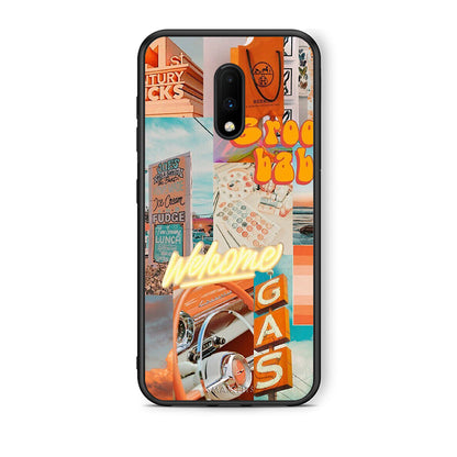 OnePlus 7 Groovy Babe Θήκη Αγίου Βαλεντίνου από τη Smartfits με σχέδιο στο πίσω μέρος και μαύρο περίβλημα | Smartphone case with colorful back and black bezels by Smartfits