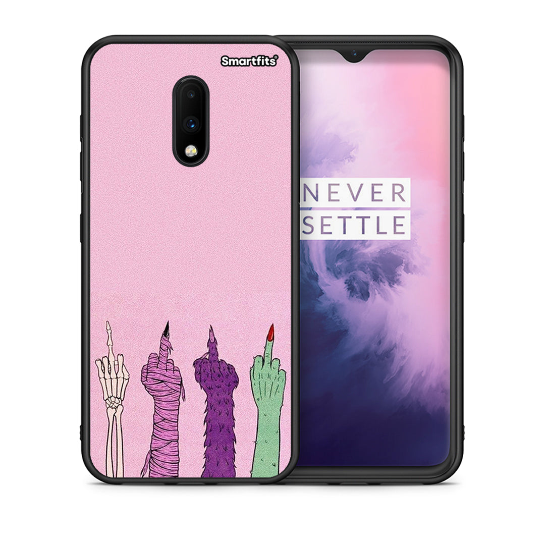 Θήκη OnePlus 7 Halloween Be A Lady από τη Smartfits με σχέδιο στο πίσω μέρος και μαύρο περίβλημα | OnePlus 7 Halloween Be A Lady case with colorful back and black bezels