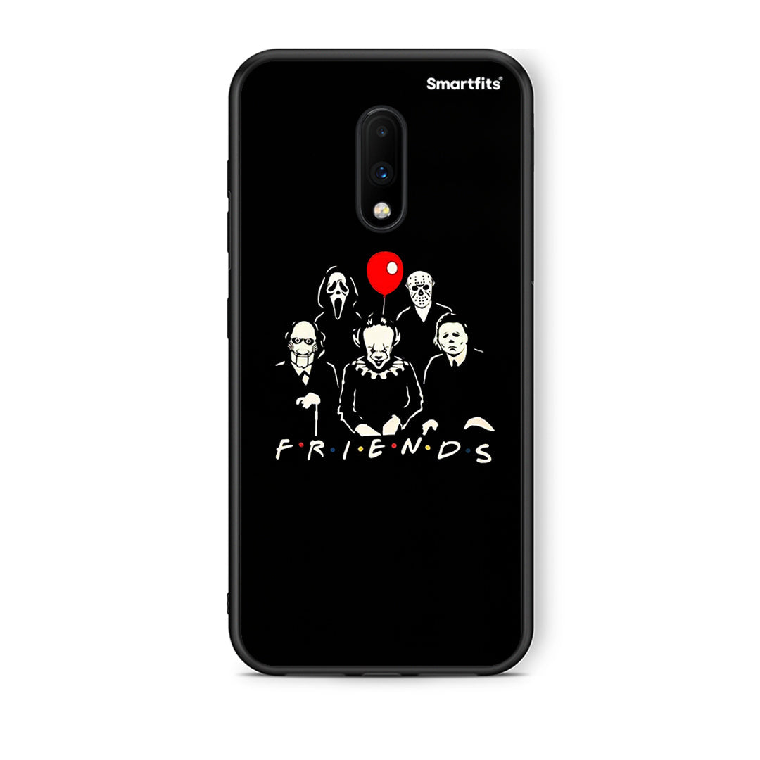 OnePlus 7 Halloween Friends Θήκη από τη Smartfits με σχέδιο στο πίσω μέρος και μαύρο περίβλημα | Smartphone case with colorful back and black bezels by Smartfits