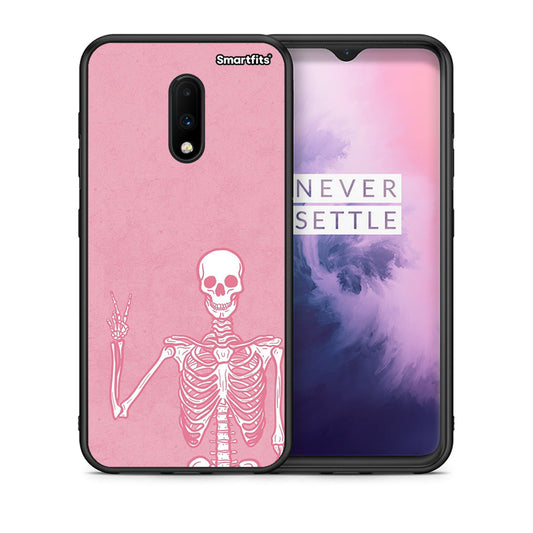 Θήκη OnePlus 7 Halloween Motivation από τη Smartfits με σχέδιο στο πίσω μέρος και μαύρο περίβλημα | OnePlus 7 Halloween Motivation case with colorful back and black bezels