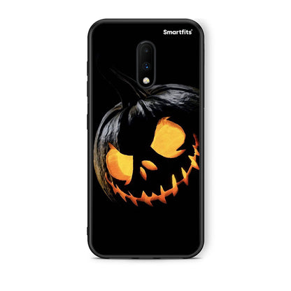 OnePlus 7 Halloween Scary Pumpkin Θήκη από τη Smartfits με σχέδιο στο πίσω μέρος και μαύρο περίβλημα | Smartphone case with colorful back and black bezels by Smartfits