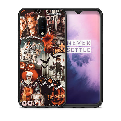 Θήκη OnePlus 7 Halloween Spooky Season από τη Smartfits με σχέδιο στο πίσω μέρος και μαύρο περίβλημα | OnePlus 7 Halloween Spooky Season case with colorful back and black bezels