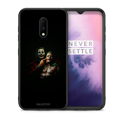 Θήκη OnePlus 7 Clown Hero από τη Smartfits με σχέδιο στο πίσω μέρος και μαύρο περίβλημα | OnePlus 7 Clown Hero case with colorful back and black bezels