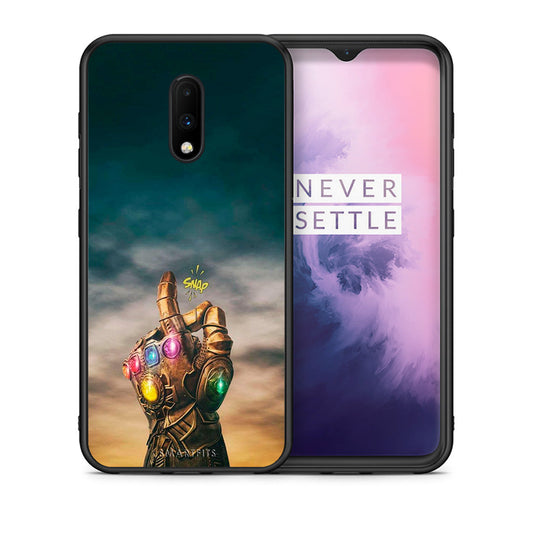 Θήκη OnePlus 7 Infinity Snap από τη Smartfits με σχέδιο στο πίσω μέρος και μαύρο περίβλημα | OnePlus 7 Infinity Snap case with colorful back and black bezels