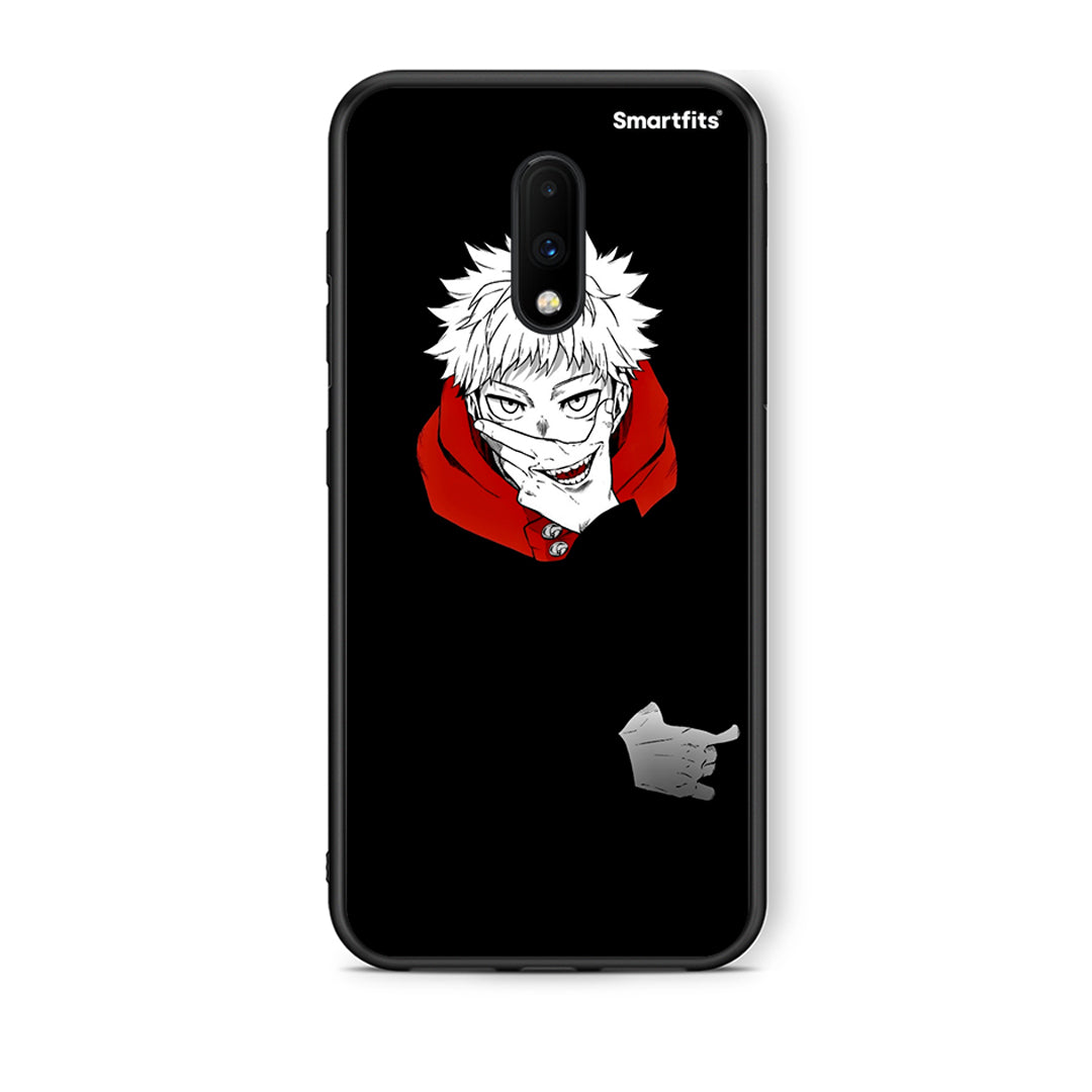 OnePlus 7 Itadori Anime θήκη από τη Smartfits με σχέδιο στο πίσω μέρος και μαύρο περίβλημα | Smartphone case with colorful back and black bezels by Smartfits
