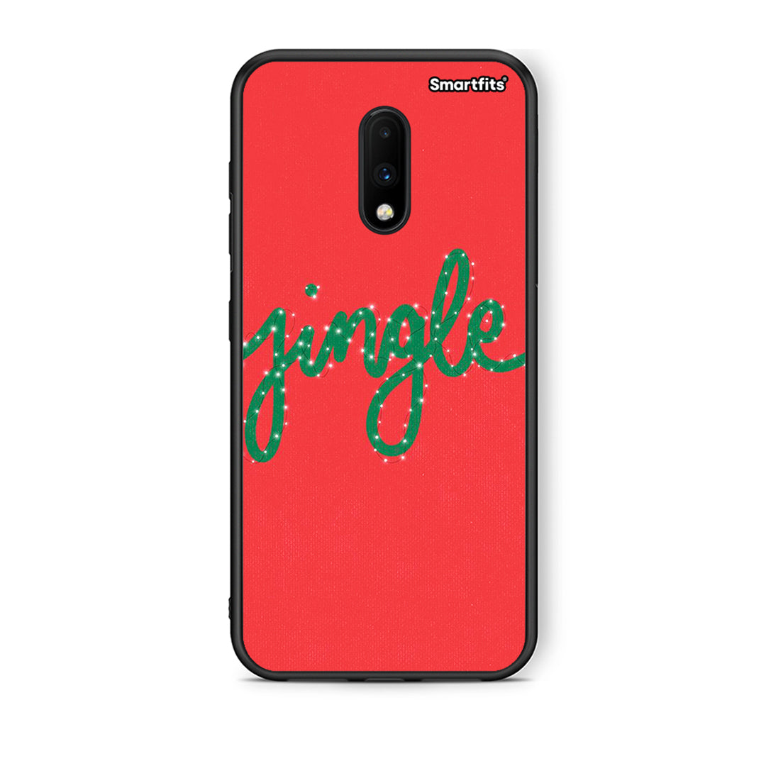 OnePlus 7 Jingle Xmas θήκη από τη Smartfits με σχέδιο στο πίσω μέρος και μαύρο περίβλημα | Smartphone case with colorful back and black bezels by Smartfits