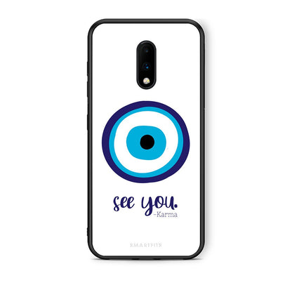 OnePlus 7 Karma Says θήκη από τη Smartfits με σχέδιο στο πίσω μέρος και μαύρο περίβλημα | Smartphone case with colorful back and black bezels by Smartfits