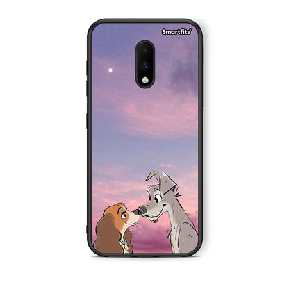 OnePlus 7 Lady And Tramp θήκη από τη Smartfits με σχέδιο στο πίσω μέρος και μαύρο περίβλημα | Smartphone case with colorful back and black bezels by Smartfits