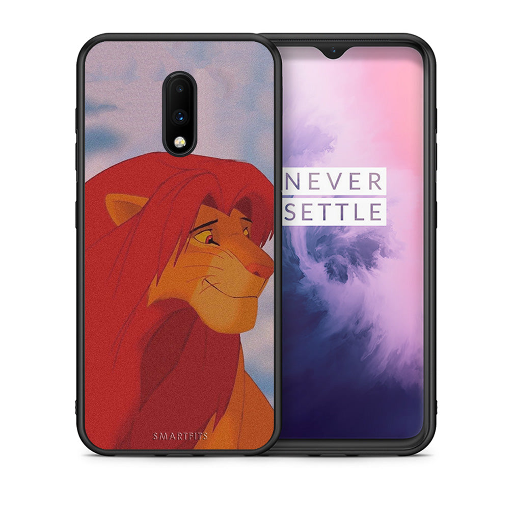 Θήκη Αγίου Βαλεντίνου OnePlus 7 Lion Love 1 από τη Smartfits με σχέδιο στο πίσω μέρος και μαύρο περίβλημα | OnePlus 7 Lion Love 1 case with colorful back and black bezels