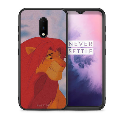 Θήκη Αγίου Βαλεντίνου OnePlus 7 Lion Love 1 από τη Smartfits με σχέδιο στο πίσω μέρος και μαύρο περίβλημα | OnePlus 7 Lion Love 1 case with colorful back and black bezels