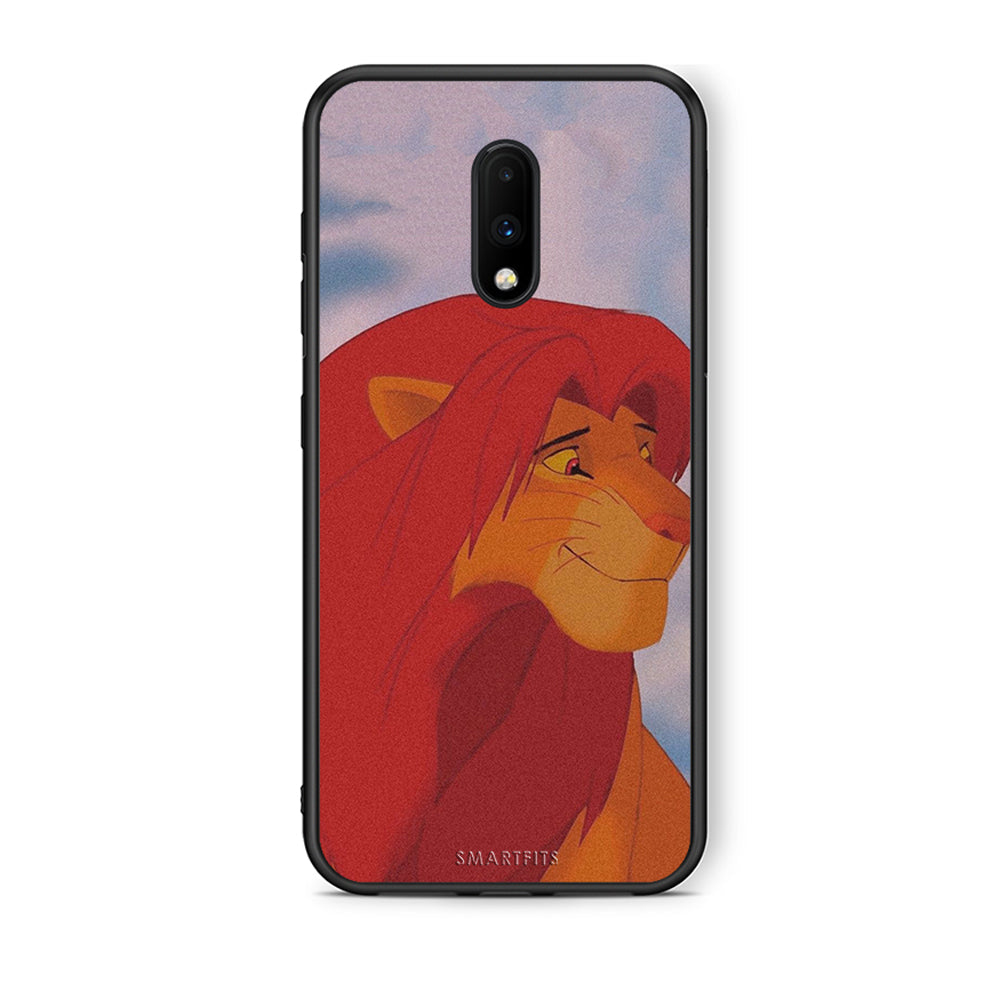 OnePlus 7 Lion Love 1 Θήκη Αγίου Βαλεντίνου από τη Smartfits με σχέδιο στο πίσω μέρος και μαύρο περίβλημα | Smartphone case with colorful back and black bezels by Smartfits