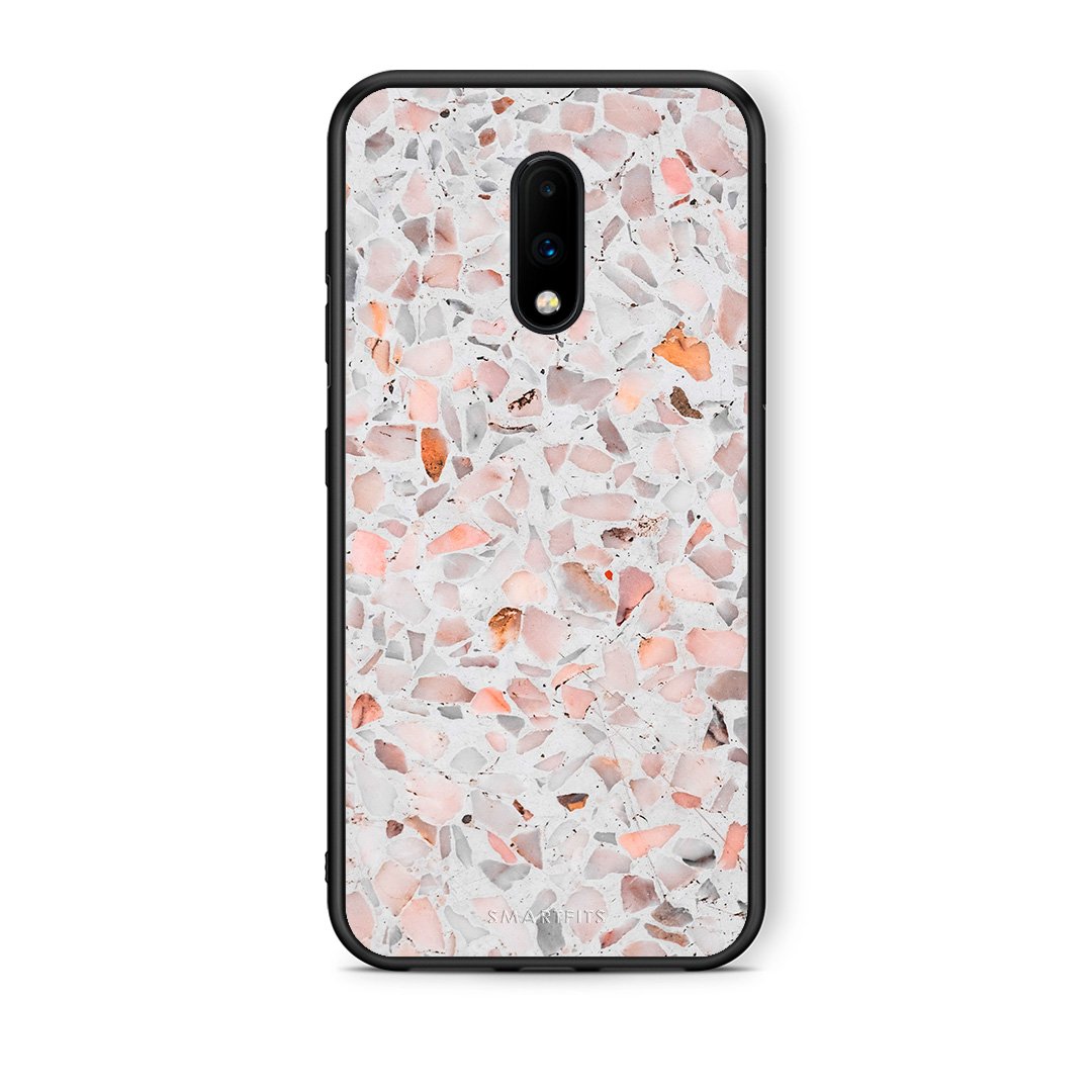OnePlus 7 Marble Terrazzo θήκη από τη Smartfits με σχέδιο στο πίσω μέρος και μαύρο περίβλημα | Smartphone case with colorful back and black bezels by Smartfits