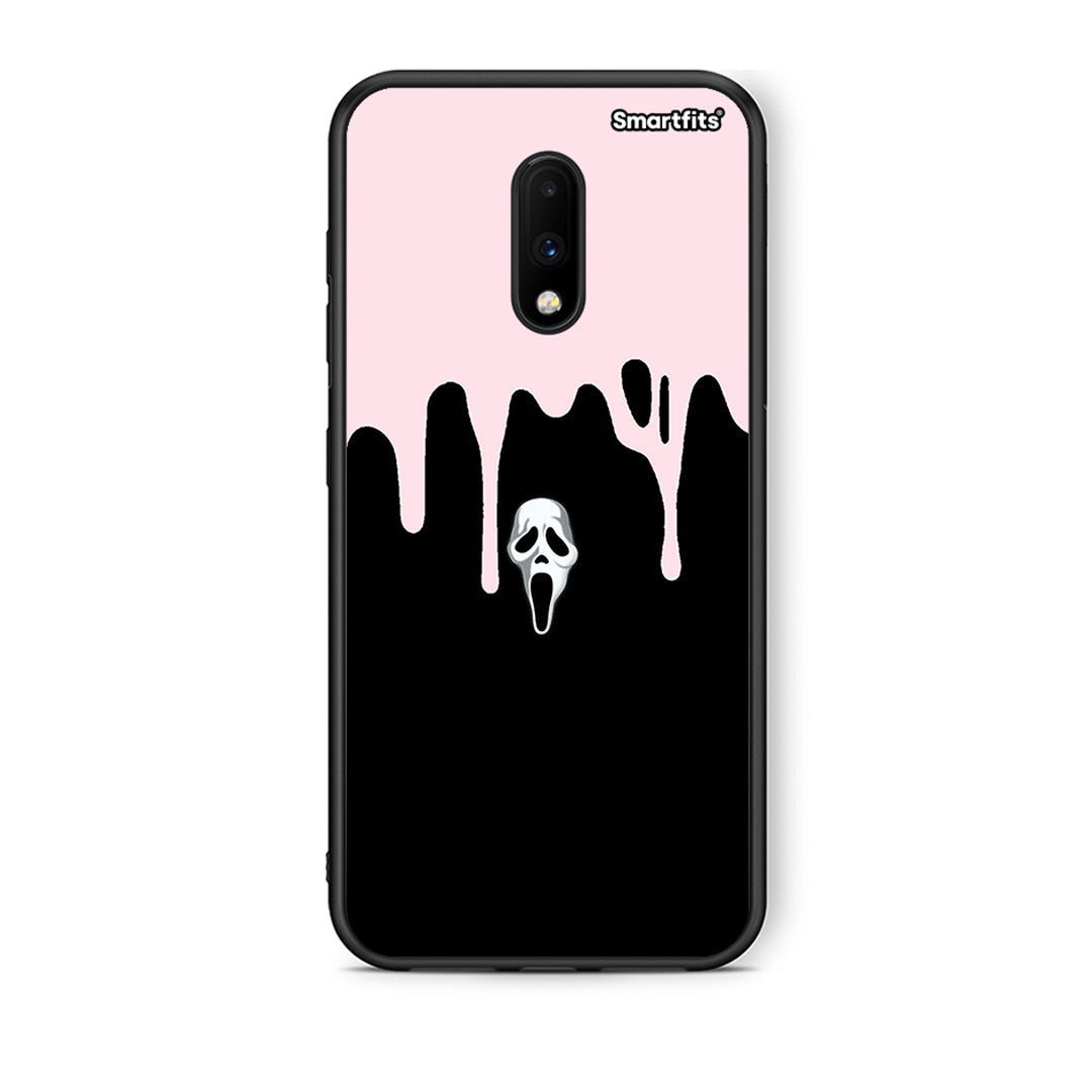 OnePlus 7 Melting Halloween Mask Θήκη από τη Smartfits με σχέδιο στο πίσω μέρος και μαύρο περίβλημα | Smartphone case with colorful back and black bezels by Smartfits