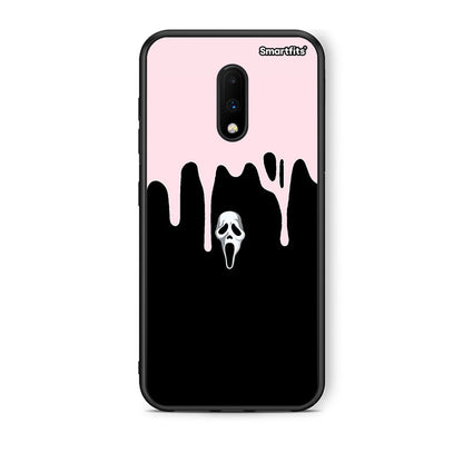 OnePlus 7 Melting Halloween Mask Θήκη από τη Smartfits με σχέδιο στο πίσω μέρος και μαύρο περίβλημα | Smartphone case with colorful back and black bezels by Smartfits