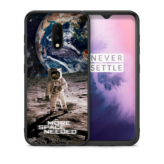 Θήκη OnePlus 7 More Space από τη Smartfits με σχέδιο στο πίσω μέρος και μαύρο περίβλημα | OnePlus 7 More Space case with colorful back and black bezels