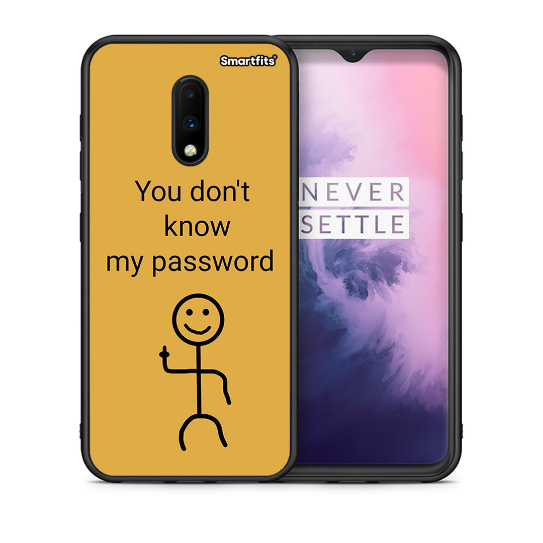 Θήκη OnePlus 7 My Password από τη Smartfits με σχέδιο στο πίσω μέρος και μαύρο περίβλημα | OnePlus 7 My Password case with colorful back and black bezels