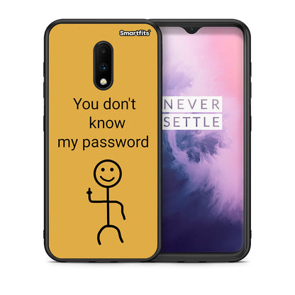 Θήκη OnePlus 7 My Password από τη Smartfits με σχέδιο στο πίσω μέρος και μαύρο περίβλημα | OnePlus 7 My Password case with colorful back and black bezels