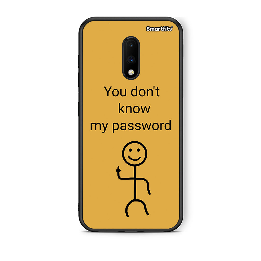 OnePlus 7 My Password Θήκη από τη Smartfits με σχέδιο στο πίσω μέρος και μαύρο περίβλημα | Smartphone case with colorful back and black bezels by Smartfits