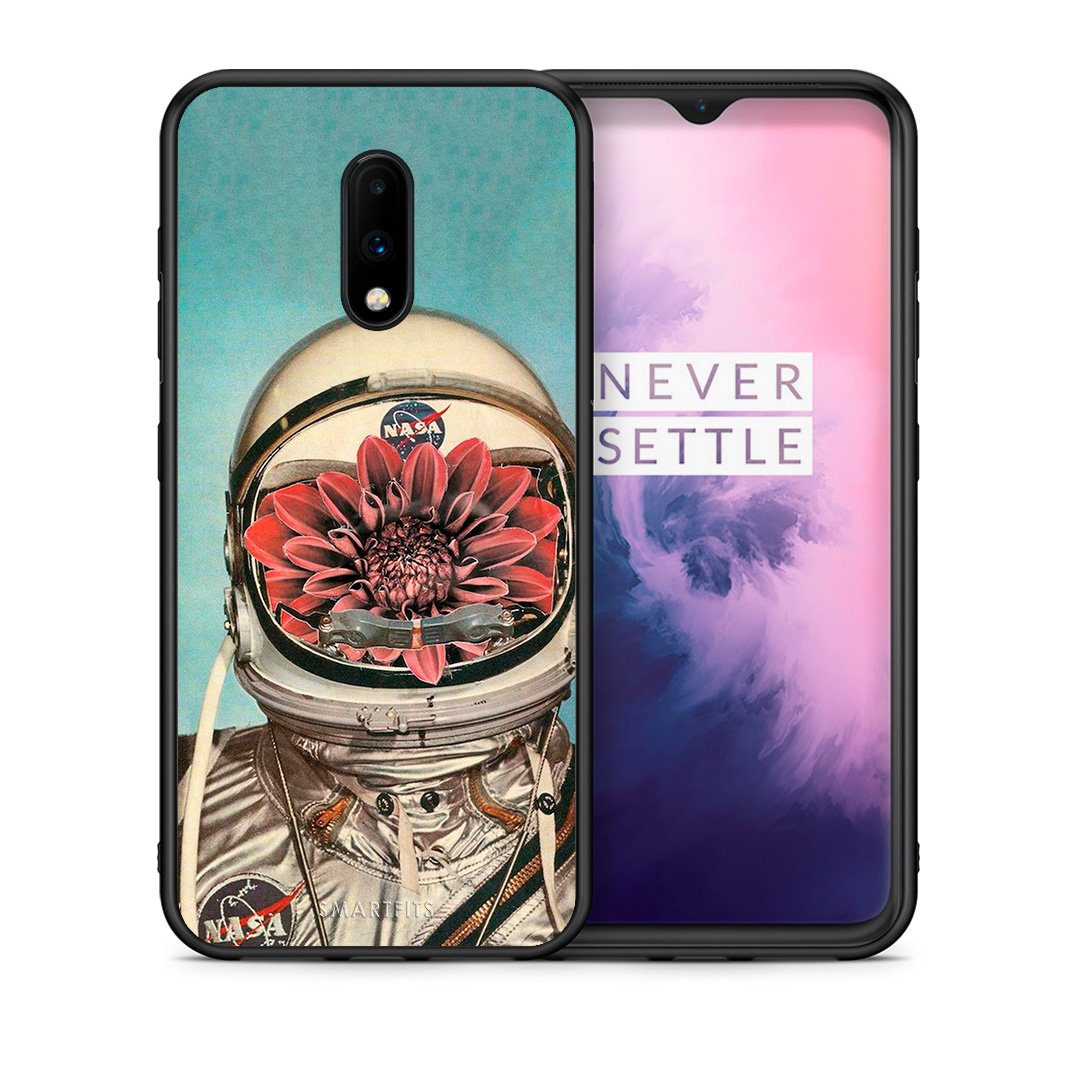 Θήκη OnePlus 7 Nasa Bloom από τη Smartfits με σχέδιο στο πίσω μέρος και μαύρο περίβλημα | OnePlus 7 Nasa Bloom case with colorful back and black bezels