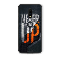 Thumbnail for OnePlus 7 Never Give Up Θήκη Αγίου Βαλεντίνου από τη Smartfits με σχέδιο στο πίσω μέρος και μαύρο περίβλημα | Smartphone case with colorful back and black bezels by Smartfits