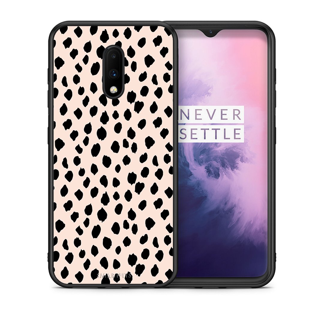 Θήκη OnePlus 7 New Polka Dots από τη Smartfits με σχέδιο στο πίσω μέρος και μαύρο περίβλημα | OnePlus 7 New Polka Dots case with colorful back and black bezels