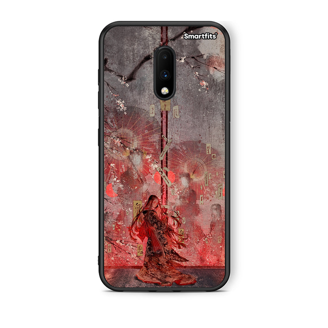 OnePlus 7 Nezuko Kamado θήκη από τη Smartfits με σχέδιο στο πίσω μέρος και μαύρο περίβλημα | Smartphone case with colorful back and black bezels by Smartfits